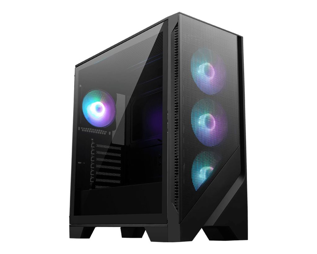 MSI MAG FORGE 320R AIRFLOW Micro Tower PC Case - Black, Transparent