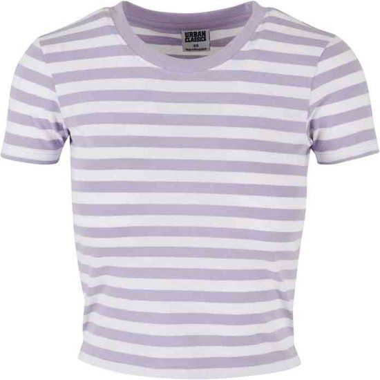 Urban Classics Short Striped Crop Top - Women - XXL - White