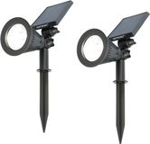 HOFTRONIC Bend - Solar Tuinspot - Zwart - IP65 Waterdicht - Schemerschakelaar - 6000K Daglicht wit