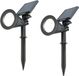 HOFTRONIC Bend - Solar Tuinspot - Zwart - IP65 Waterdicht - Schemerschakelaar - 6000K Daglicht wit