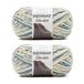 Bernat Deken super volumineus acrylgaren - 2 stuks 300 g/10,5 oz #6 dikke chenille, zwaargewicht garen voor breien en haken, amigurumi, dikke dekens (zacht zonneschijngroen, 200 m, 2 stuks)