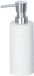 Unyqoos® Distributeur élégant en céramique pour savon et liquide vaisselle avec design côtelé