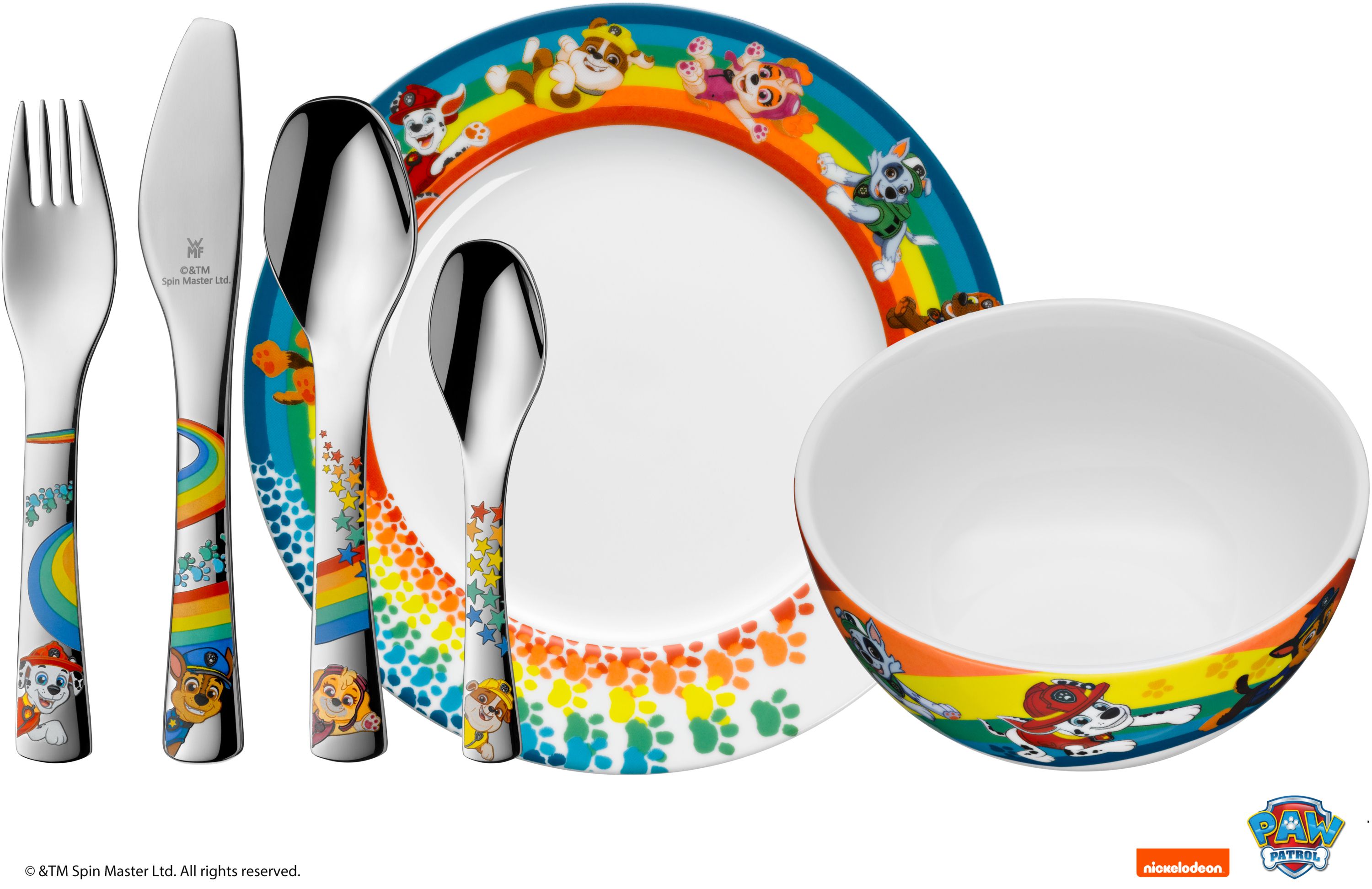 WMF Paw Patrol Kids Bestekset 4-delig - Roestvrij Staal - 1 Persoon
