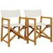 vidaXL Tuinstoel Terras Gecapitonneerde zitting Acaciahout, Polyester Crème, Wit