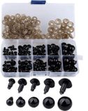 142 œillets de sécurité, 6-12 mm, en plastique, avec disque