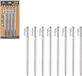 Holland Connections 8 pièces de mâts de tente Inox 420J2 trempé 20 cm Argent