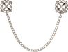 Bad Kitty Elegant Versierde RVS Tepelklemmen met Schakelketting - Zilver