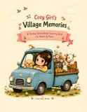 Cozy Girl's Village Memories: A 30-Day Stress Relief Coloring Book for Adults & Teens
