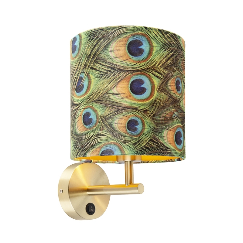 QAZQA Wandlamp 1 lichts D 230 mm Groen