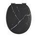 Wirquin 20724239 WC-bril Woody zwart gemarmerd mat