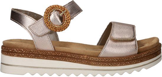 Remonte Gouden Leren Dames Sandalen - Goud - 39