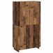 vidaXL Highboard Eikenhout 79 x 41 x 151 cm Bewerkt hout