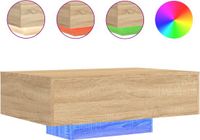 vidaXL Salontafel met LED-verlichting, Sonoma-eikenhout, 85x55x31 cm
