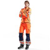 Blåkläder Dames werkbroek High Vis zonder spijkerzakken 7155-1811 - High Vis Oranje/Marineblauw - D21