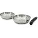 Fackelmann Lot De 2 Poêles En Inox De 24 Cm Et 28 Cm Avec Manche Amovible Inogrip