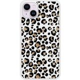 Apple iPhone 15 Leopard Verstevigd hoesje met sublimatie bedrukking