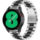 Strap-it Samsung Bracelet acier Samsung Galaxy Watch 4 44mm (argent/noir)