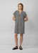 s.Oliver - Robe jacquard rayée à col en V et manches longues pour femme - Noir - Taille 42