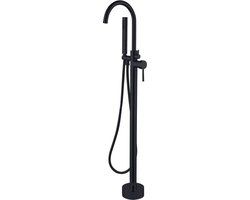 Best Design Nero - Vrijstaande Badmengkraan - 120 cm - Mat Zwart - Met Handdouche