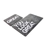 Badmatset (2-delig) grijs design you look geweldig