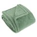furn. Kallu plaid van imitatiebont - aardachtige zachte pluizige decoratieve plaid met Oxford rand (bosgroen - 130 x 180 cm)