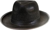 Merkloos Carnaval verkleed gangster - maffia - blues brothers hoed - zwart - volwassenen