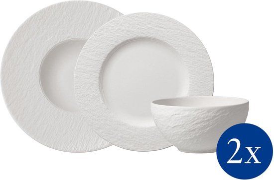 Villeroy & Boch Manufacture Rock Starter Set - 6-delig - Wit