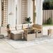 Maison Exclusive - Ensemble de meubles de jardin 7 pièces avec canapé et coussins, beige, en polyrotin