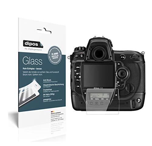 dipos I 2 x pantserfolie, helder, compatibel met Nikon D3, beschermfolie 9H displayfolie