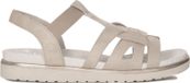 Rieker Sandales V505280WH Blanc avec semelle plateforme, élastiques, hauteur de talon 4,5 cm, hauteur de semelle 2 cm