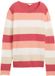 Tom Tailor - Gebreide trui met ronde hals - Maat XXXL - red apricot block stripe