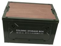 OEM Boîte de rangement pour camping, empilable, avec 5 portes, équipée de roulettes, capacité de 50 litres, couleur vert olive