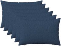 vidaXL - Kussensloop - 6 stuks - HEERLEN - Blauw - 30 x 50 cm - Katoensatijn