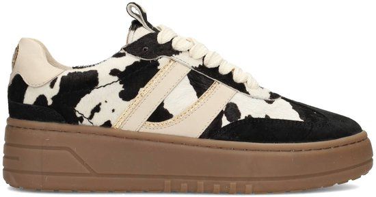 PS Poelman ANEMONE Dames Sneakers - Beige met dierenprint