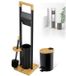 KADAX Porte-rouleau de papier toilette avec brosse WC et poubelle, Autoportant, Noir