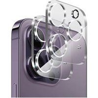 Phonillico® Camerabescherming voor iPhone 16 PRO / iPhone 16 PRO MAX [2 stuks] Gehard glas Camerabescherming aan de achterkant