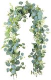 Merkloos Branche d'eucalyptus artificielle pour décoration, guirlande verte de 1,8 m de long