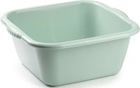 Plasticforte teiltje/afwasbak - vierkant - kunststof - 15 liter - 41 x 39 x 16 cm - Mintgroen