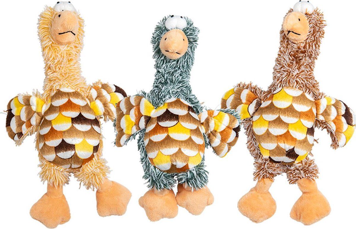 Jack and Vanilla VELVETIES Gans Hondenspeelgoed Multi - Maat 30