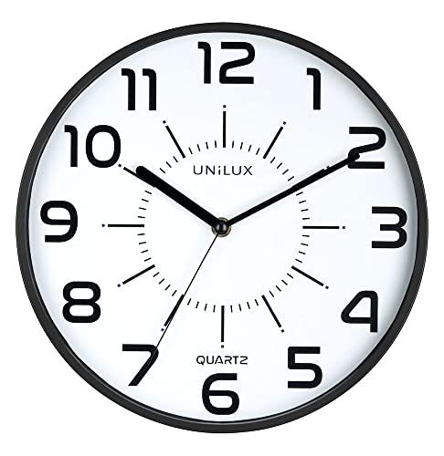 Unilux Pop quartz clock, 28 cm, black