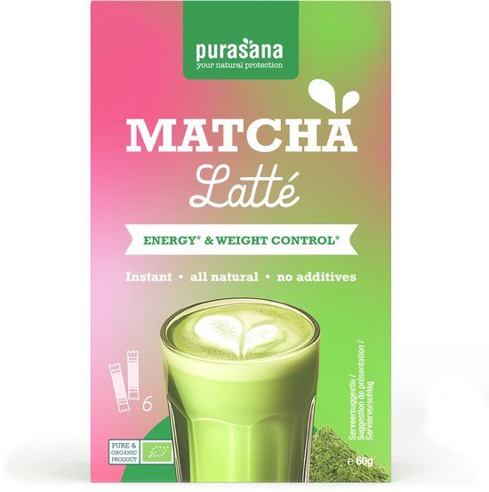 Purasana Latté Matcha BIO - 6 x 10 gr