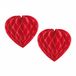 Merkloos / Sans marque Hangdecoratie hartje rood - 3x - papier - D30 cm - versiering - Valentijnsdag/bruiloft
