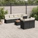 Maison Exclusive - Ensemble de jardin, 8 pièces, avec coussins, noir, en polyrotin