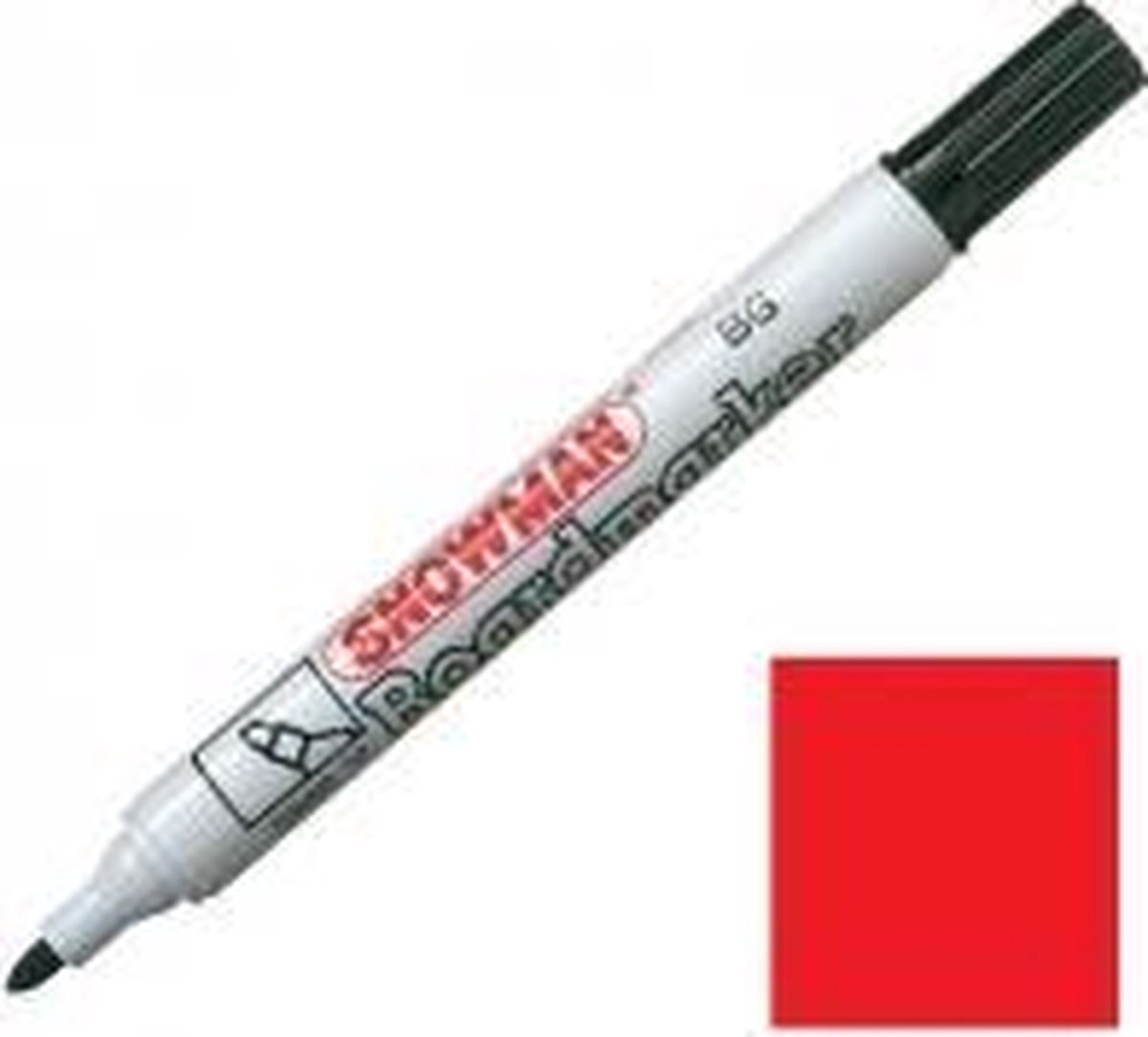 Snowman BG - whiteboard marker - rood