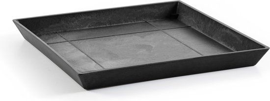 Ecopots Saucer Square - Dark Grey - 43 x 3.5 cm