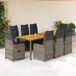 Maison Exclusive - Ensemble de jardin, composé de 9 pièces, avec coussins, gris, en polyrotin