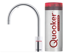 Quooker NL Nordic round kokendwaterkraan opbouw uitloop draaibaar met Pro3 reservoir Chroom 3NRCHR