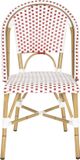 Safavieh Set van 2 tuinstoelen Tammy Rotan Roze