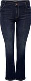 ONLY CARMAKOMA CARSALLY HW FLARED JEANS - Dark blue denim - Maat 50