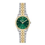 BOSS HB1502841 GRACEFUL MINA Dames Polshorloge - Zilverkleurig/Groen Staal 25mm